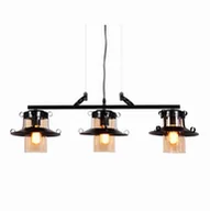 Lampy sufitowe - Lumina Deco Deco LAMPA WISZĄCA INDUSTRIALNA LOFT CZARNA CAPRI TRIO - miniaturka - grafika 1