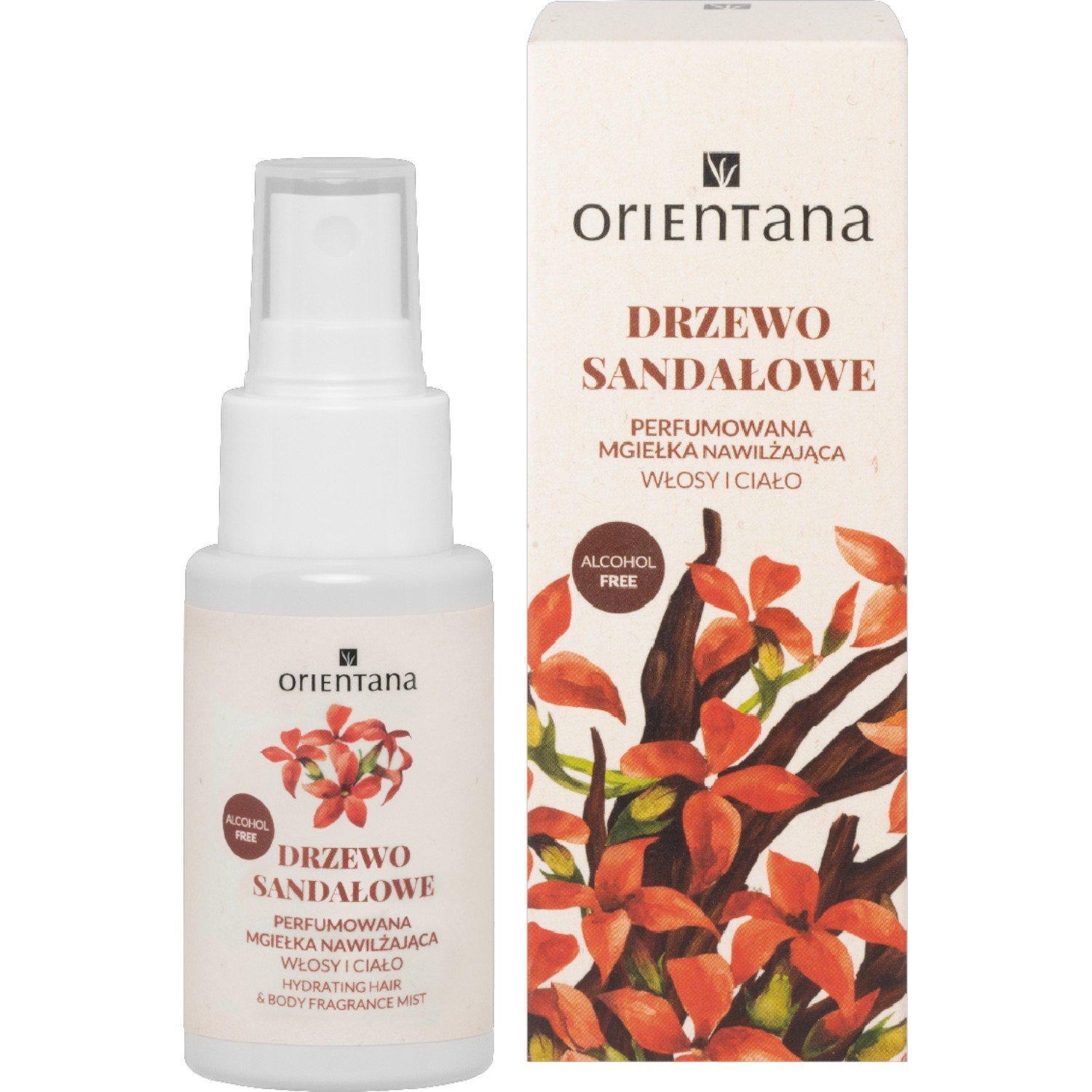 Orientana Perfumowana mgiełka nawilżająca do ciała i włosów Drzewo Sandałowe