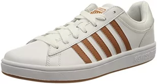 K-Swiss Męskie trampki Court Winston, białe/bursztynowe brązowe, rozmiar 44,5 UE - Trampki męskie - miniaturka - grafika 1