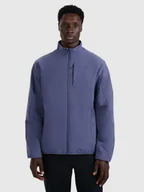 Kurtki i kamizelki sportowe męskie - 4F Kurtka puchowa trekkingowa z wypełnieniem syntetycznym męska - granatowa 3XL - miniaturka - grafika 1