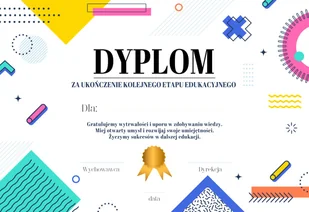 DYPLOM ukończenia kolejnej klasy etapu szkoły UK_1 - Dyplomy i okładki - miniaturka - grafika 1