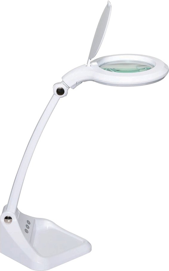 Micros Maul z lupą LED MAULiris, ściemniana, czarna