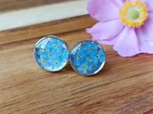 Spinki do mankietów i krawatów - Spinki do mankietów NIEZAPOMINAJKI - miniaturka - grafika 1