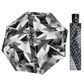 Parasole - Automatyczna parasolka damska do torebki DOPPLER Fiber Magic, szara - miniaturka - grafika 1