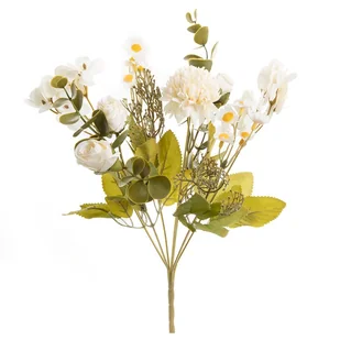 Bukiet mieszany z hortensją 32cm O446-074 WH01 sztuczna hortensja biała - Sztuczne kwiaty - miniaturka - grafika 1