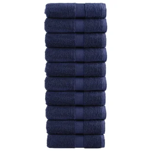 vidaXL Ręczniczki premium SOLUND, 10 szt., granatowe, 30x30 cm - Ręczniki - miniaturka - grafika 1