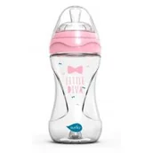 Butelki dla niemowląt - Nuvita Butelka szklana antykolkowa różowa 240 ml - miniaturka - grafika 1