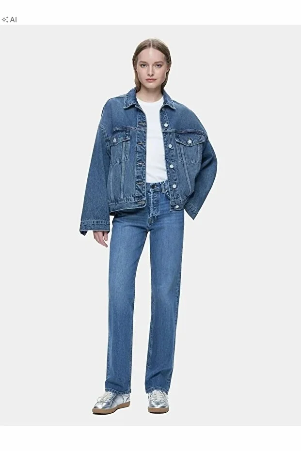 LTB LUŹNA JEANSOWA KURTKA DAMSKA Z KIESZENIAMI RETRO XL 5IA