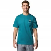 Koszulki męskie - Columbia Kettle River Outdoor Tee 2120411364 Zielone L - miniaturka - grafika 1