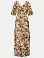 Sukienki - Roxy Sukienka letnia Peaceful Swell Again ERJWD03789 Kolorowy Regular Fit - miniaturka - grafika 1