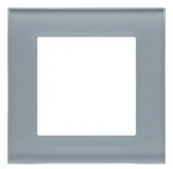 Klawisze i ramki - Kontakt Simon Ramka pojedyncza Nature Simon 55 - szkło mrożone szare - miniaturka - grafika 1