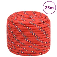 Pasmanteria - vidaXL Linka żeglarska, czerwona, 16 mm, 25 m, polipropylen - miniaturka - grafika 1