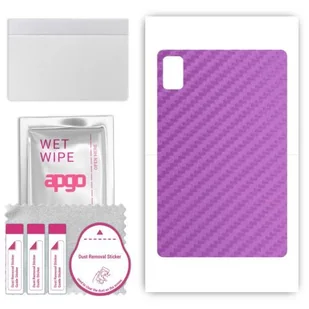 folia naklejka skórka strukturalna na TYŁ do Ulefone Tab A8 - Carbon Fioletowy - apgo SKINS - Akcesoria do tabletów i e-booków - miniaturka - grafika 1