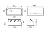 Przedłużacze i rozgałęźniki - GTV Gniazdo meblowe nablatowe wpuszczane AE-PBU2GU-20 2 x gniazdo z uziemieniem 2 x usb kabel zasilający z wtyczką czarne - miniaturka - grafika 1