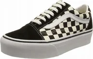 Sneakersy damskie - Vans Old Skool Platform damskie sneakersy 36 EU Czarny/Biały - miniaturka - grafika 1