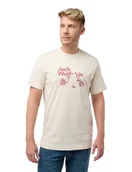 Koszulki męskie - Jack Wolfskin Męski t-shirt Bergblick T M, Panna Cotta, L - miniaturka - grafika 1