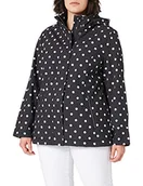 Kurtki damskie - Ulla Popken Damska kurtka softshelljacke Mit Kapuze Und Druck Softshell z kapturem i nadrukiem, Dunkelgrau, 42 duże rozmiary - miniaturka - grafika 1