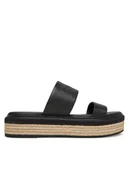 Espadryle damskie - Calvin Klein Espadryle Flatform Wedge Slide - He HW0HW02374 Czarny - miniaturka - grafika 1