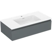 Szafki łazienkowe - Mexen Orio szafka łazienkowa 90 cm z umywalką Otis, 1 szuflada, grafit mat/biała mat - 91A10-09023-1-BF66-W18M01 - miniaturka - grafika 1