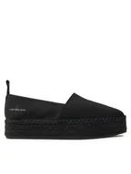 Espadryle damskie - Calvin Klein Jeans Espadryle Platform Espadrille Mix Ml Mtl YW0YW01622 Czarny - miniaturka - grafika 1