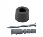 Akcesoria do drzwi - Odbojnik gumowy czarny Ø40 x 25 mm ANDPOL - miniaturka - grafika 1