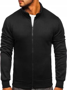 Bluza Męska Na Stójkę Bez Kaptura Rozpinana Czarna B2002 DENLEY_2XL - Bluzy męskie - miniaturka - grafika 1