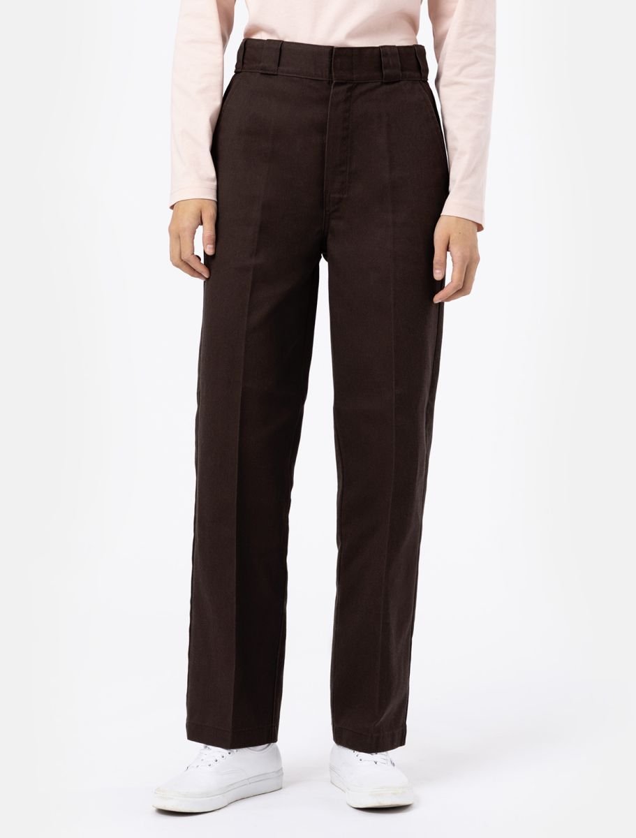 pantaloni donna dickies elizaville dk0a4xkb dbx dark brown