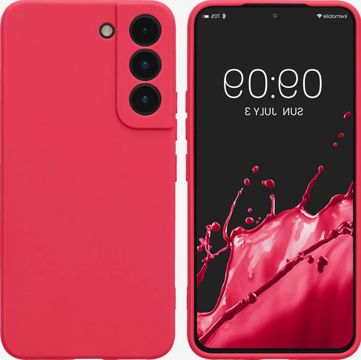 Etui silikonowe neonowe różowe elastyczne wytrzymałe na telefon