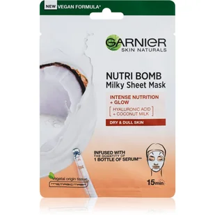 Garnier Skin Naturals Maseczka na tkaninie odżywczo-rozświetlająca Nutri Bomb 1szt - Maseczki do twarzy - miniaturka - grafika 1