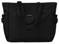 Torebki damskie - Torba shopper bag torebka damska pojemna na ramię miejska czarna PETERSON - miniaturka - grafika 1