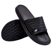 Klapki i japonki męskie - Klapki męskie 4F 4FWSS25FSLIM019-20S Czarny Roz. 40 - miniaturka - grafika 1