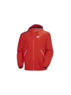 Kurtki męskie - Kurtka męska przeciwdeszczowa HELLY HANSEN SANDOY RAIN JACKET czerwona XL - miniaturka - grafika 1