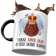 Kubki - Kubek Czarny Dla Olafa Kolegi Męża na Prezent z Nadrukiem ze Zdjęciem + Opakowanie na prezent (wzór 02) - miniaturka - grafika 1