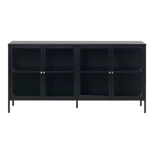 Czarna witryna Unique Furniture Carmel, dł. 170 cm - Komody - miniaturka - grafika 1