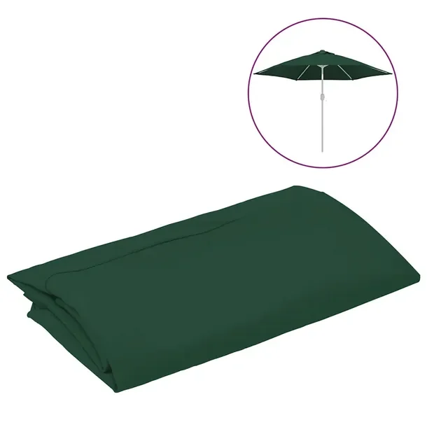 Zamienna czasza parasola ogrodowego UV 300 cm zielona