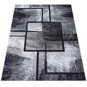 Dywany - Szary dywan w kwadratowe wzory - Hefi 7X - miniaturka - grafika 1