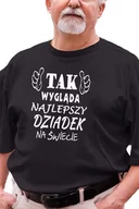 Dzień Babci i Dzień Dziadka - Koszulka z nadrukiem dla Dziadka " Tak wygląda najlepszy dziadek na świecie " - miniaturka - grafika 1