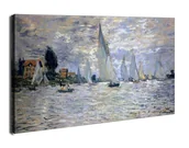 Obrazy i zdjęcia - The boats regatta at argenteuil, Claude Monet - obraz na płótnie Wymiar do wyboru: 90x60 cm - miniaturka - grafika 1