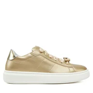 Buty dla dziewczynek - Sneakersy Calvin Klein Jeans Low Cut Lace-Up Sneaker V4A9-83046-1322 S Złoty - miniaturka - grafika 1