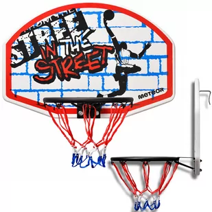 Tablica do koszykówki Meteor Street zestaw obręcz i siatka do powieszenia - Koszykówka - miniaturka - grafika 1