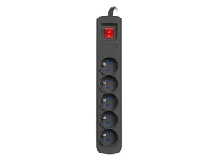 Nowa listwa zasilająca Natec Bercy 400 / 1,5 m / 5 gniazd / wyłącznik / czarna (zamiennik Acar) - Kable - miniaturka - grafika 4