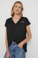 Koszulki sportowe damskie - Guess t-shirt damski kolor czarny - miniaturka - grafika 1