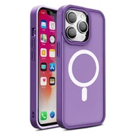 Etui i futerały do telefonów - Magnetyczne etui Color Matte Case do iPhone 15 - fioletowe - miniaturka - grafika 1