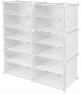 Szafki na buty - Szafka Na Buty Obuwie Modułowa Biała Regał Stojak Półki Organizer XXL - miniaturka - grafika 1