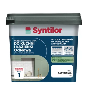 Syntilor Farba renowacyjna do kuchni i łazienki OdNowa Biel satynowa 0.75 l - Farby wewnętrzne - miniaturka - grafika 1