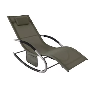 SoBuy OGS28-BR Leżak Bujany Plażowy Ogrodowy Leżak - Szafki na buty - miniaturka - grafika 1