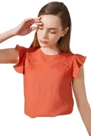 Body - Trendyol Damska bluzka o regularnym kroju bodycon z okrągłym dekoltem, kafelki, 40, Płytka, 38 - miniaturka - grafika 1