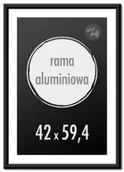 Ramki na zdjęcia - Ramka na zdjęcia 42x59,4 cm A2 Ramki aluminiowe 59,4x42 cm czarna - miniaturka - grafika 1