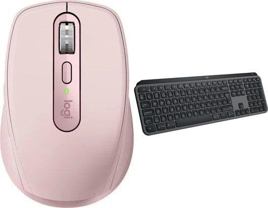 Logitech MX Anywhere 3S Rose 910-006931 + MX Keys S Bezprzewodowa Graphite US 920-011587