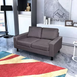 vidaXL Kanapa sofa 2 osobowa ciemnoszara - Sofy i kanapy - miniaturka - grafika 1